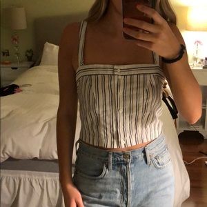 NWT Brandy Melville striped button down tank
